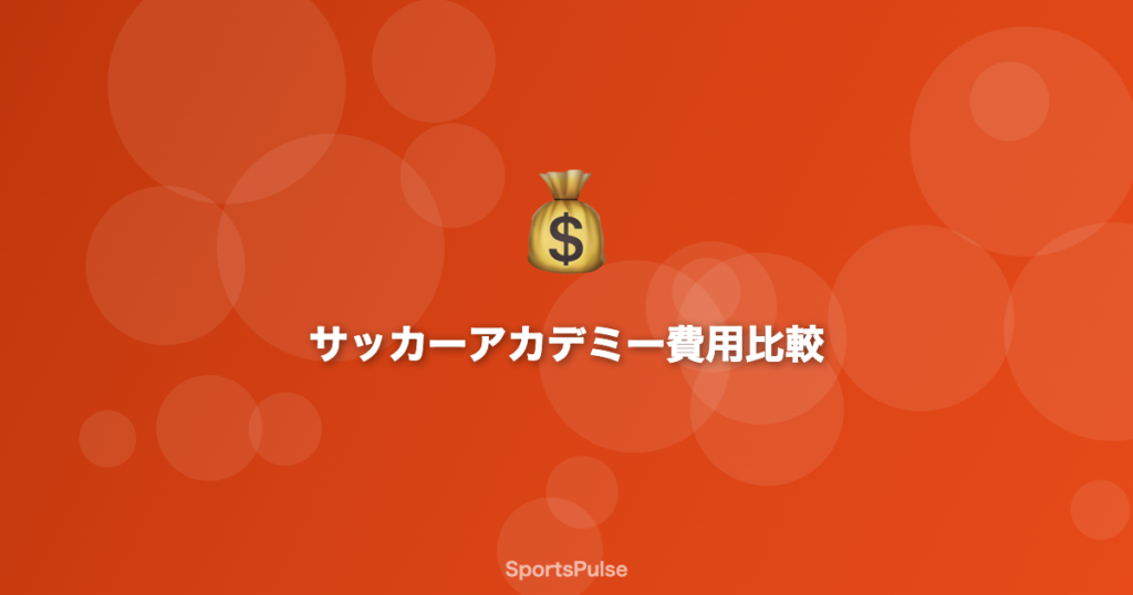 サッカーアカデミーの年間費用比較イメージ