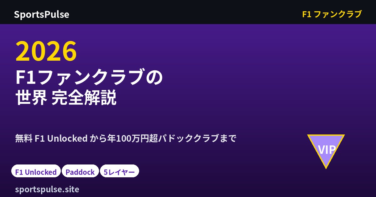 F1ファンクラブの世界 完全解説 無料F1 Unlocked からパドッククラブまで