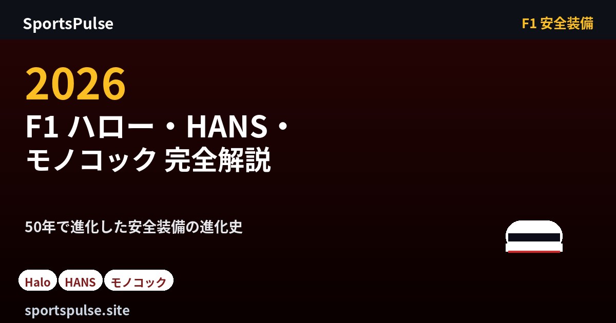 F1 ハロー・HANS・モノコック 完全解説 50年の安全装備進化