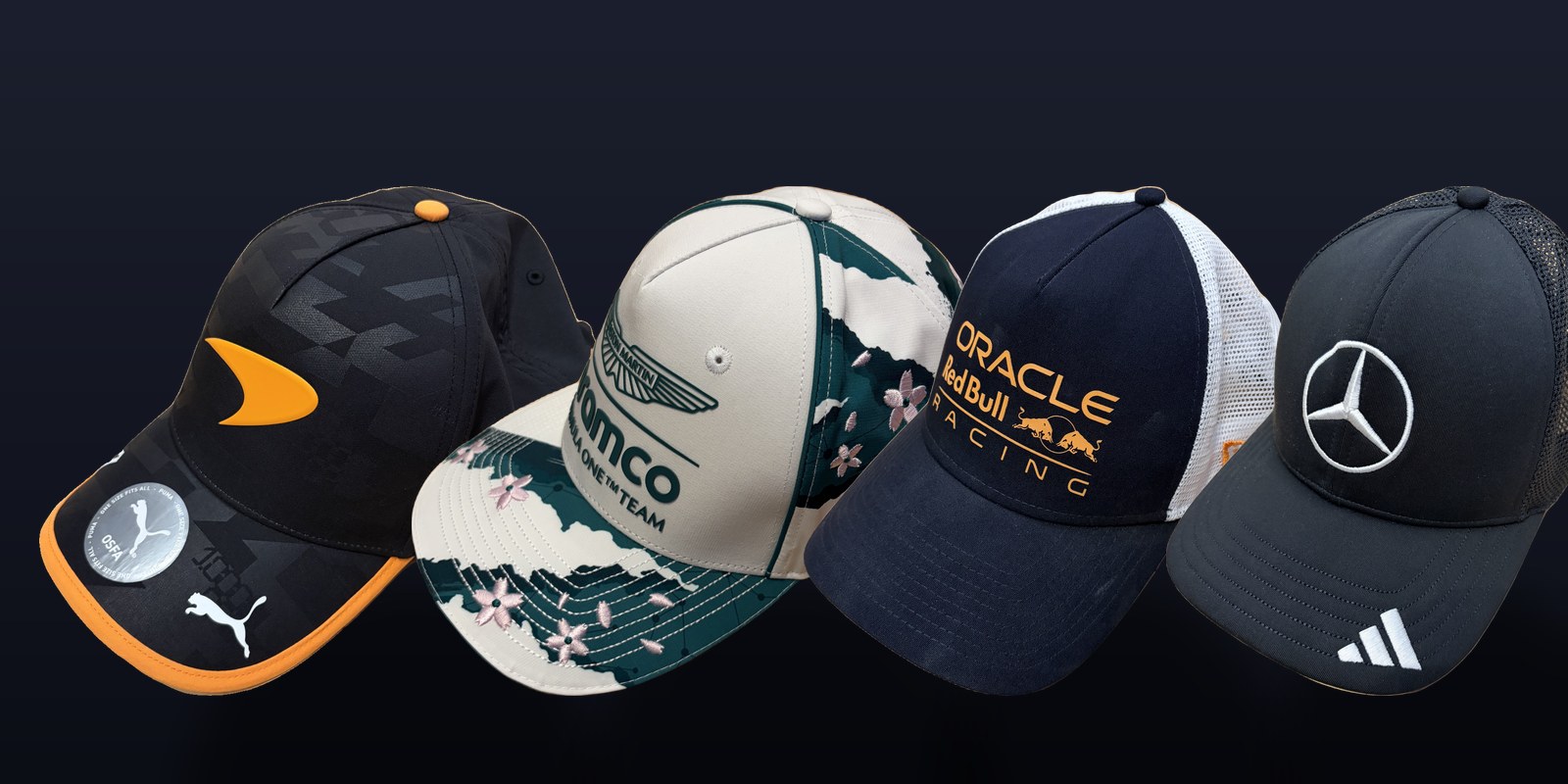 F1チーム実物キャップ4種の比較
